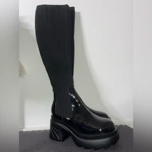 Black Ego sock Boots
